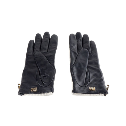Gray Leather Di Lambskin Glove