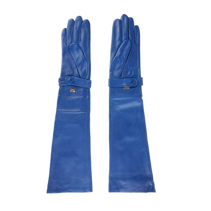 Blue Leather Di Lambskin Glove