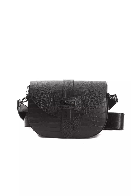 Elegant Croc-Effect Leather Crossbody Bag