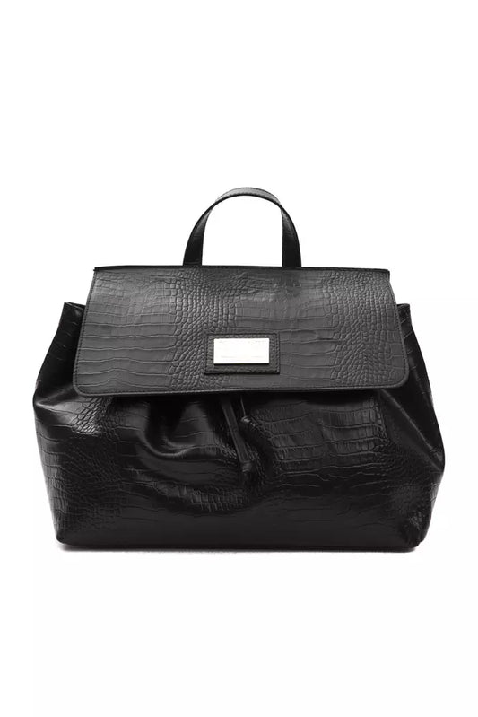 Chic Convertible Croc-Print Leather Bag