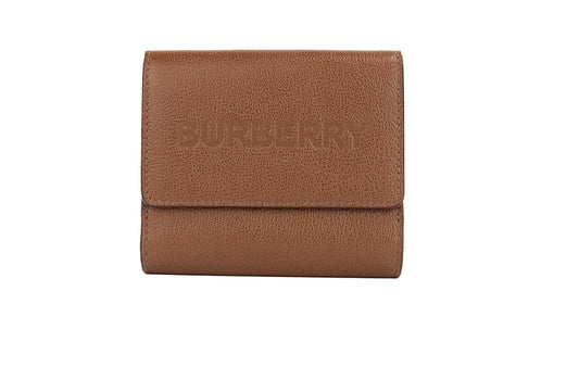 Luna Tan Grained Leather Small Coin Pouch Snap Wallet